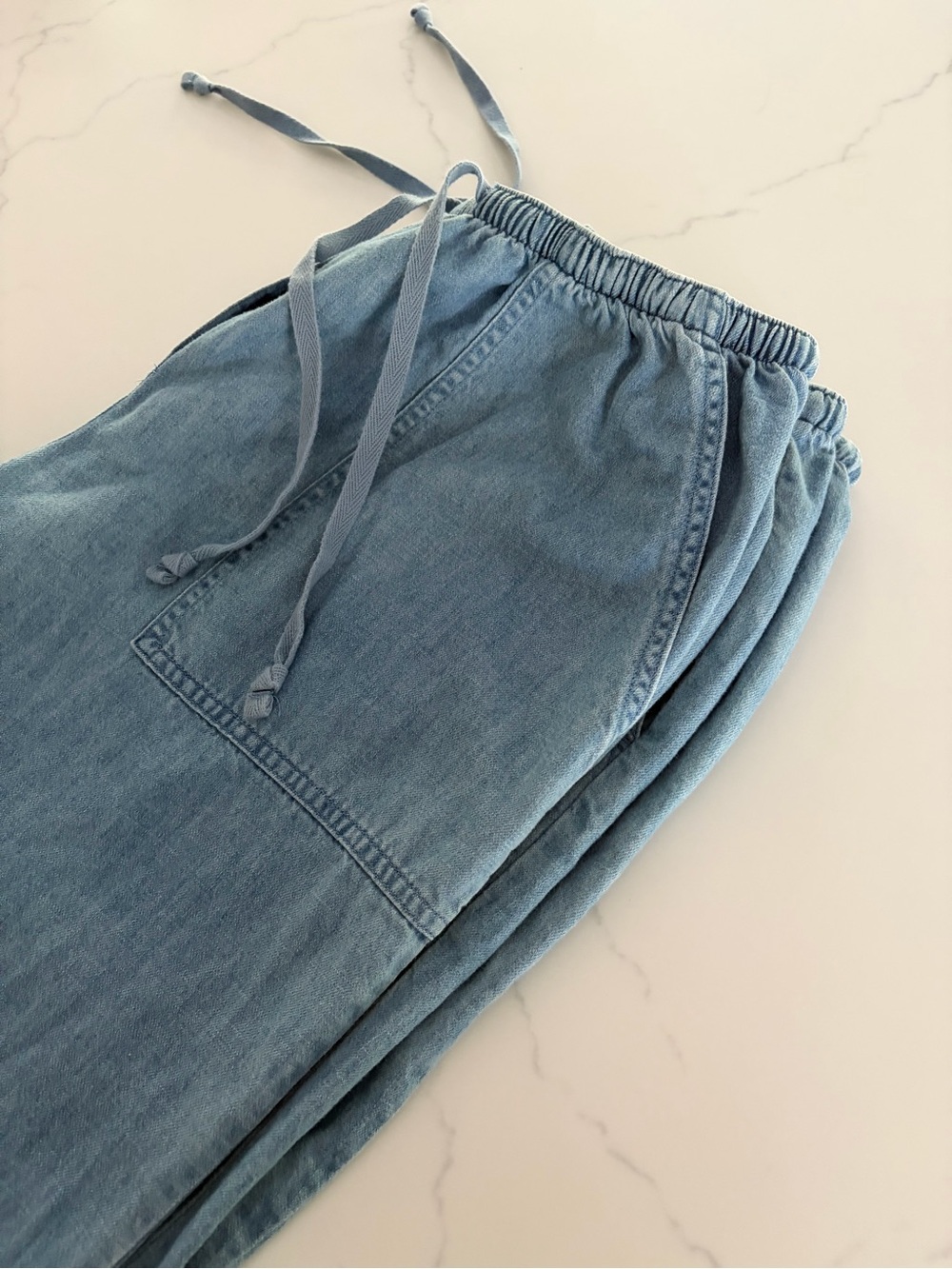 L.L Bean MP Sunwashed Denim Straight-Leg Crop Pants EUC Light Denim. 
1 pair - Picture 11 of 12